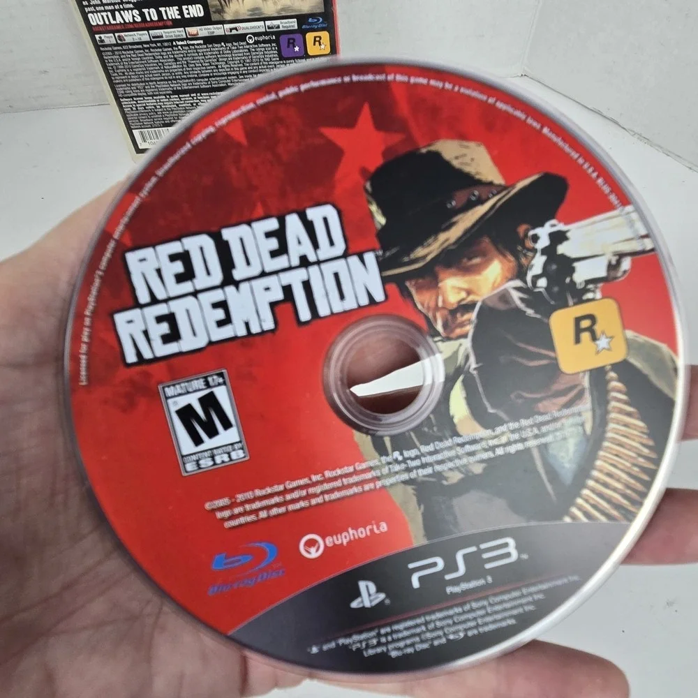 Red Dead Redemption Sony Playstation 3 in‎ Case with Mint Map/Poster & MINT DISC